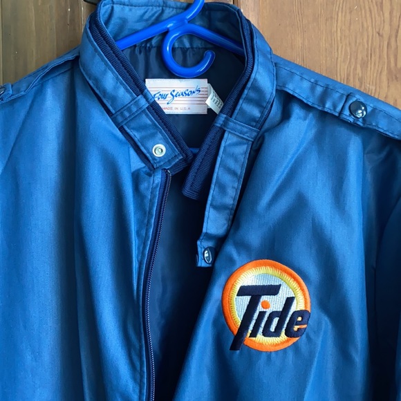 Vintage Tide Navy Blue Jacket. NWOT. Sz L. - Picture 3 of 11